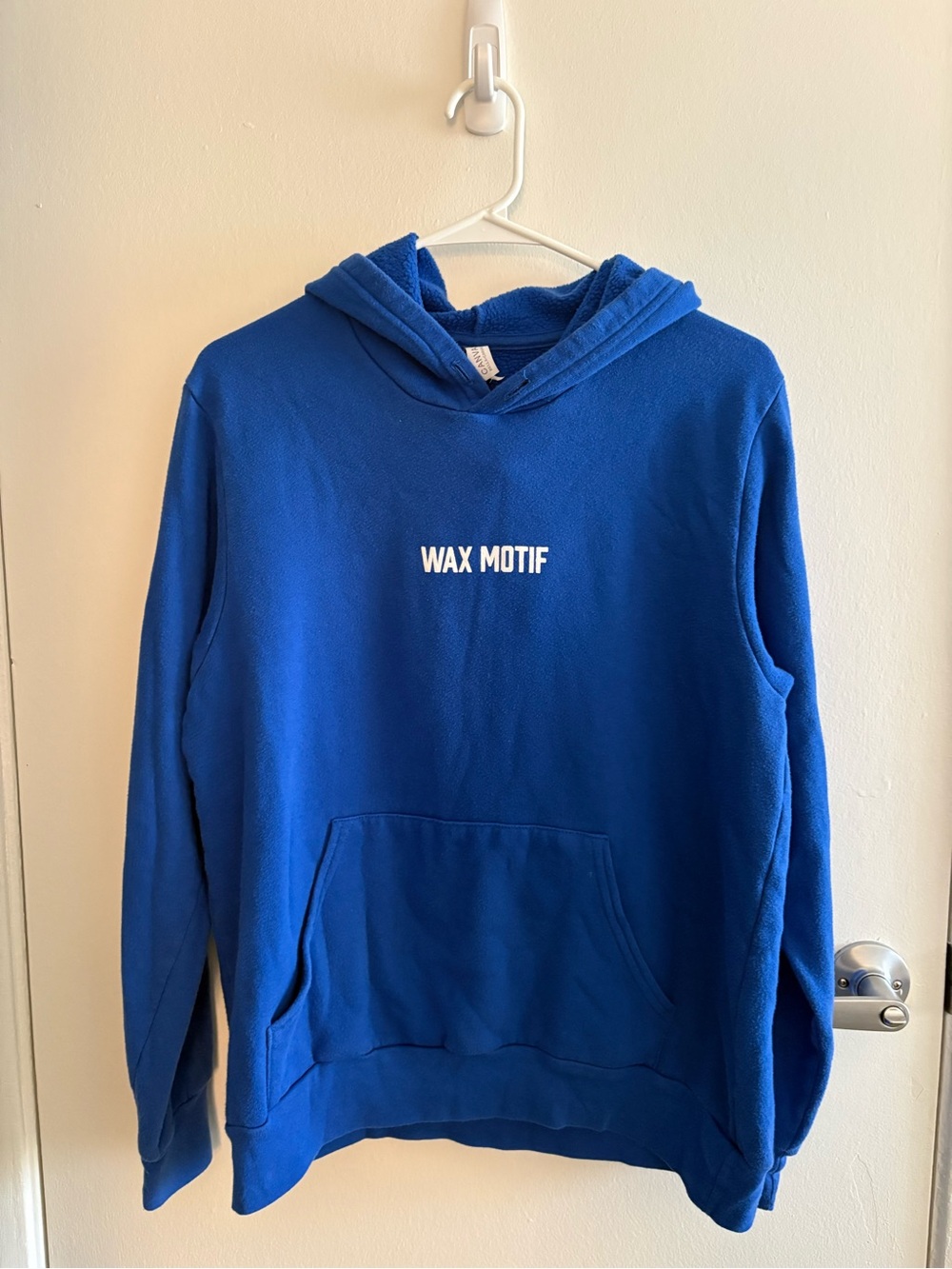 Wax Motif Blue Hoodie Sweatshirt